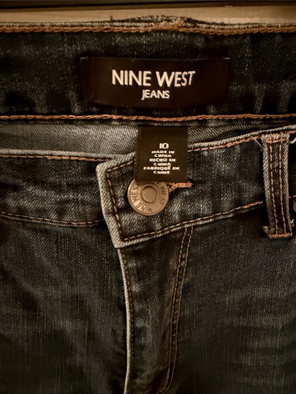 Nine West Indigo Skinny Jeans with Contrast Stitching